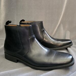 Clarks Black Leather Chelsea Boots Mens 9